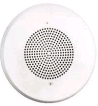 Eaton Wheelock E90-W Speaker, Ceiling, White, No Lettering, 25/70V, Indoor
