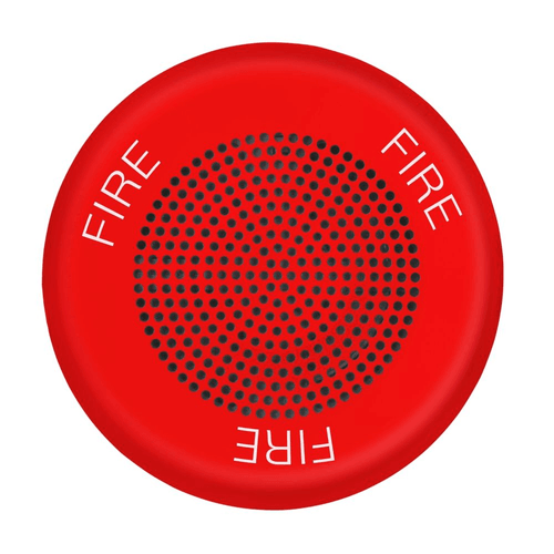 Eaton Wheelock ELFHNRC Eluxa Low Frequency Sounder, Ceiling, Red, FIRE, 24V Indoor