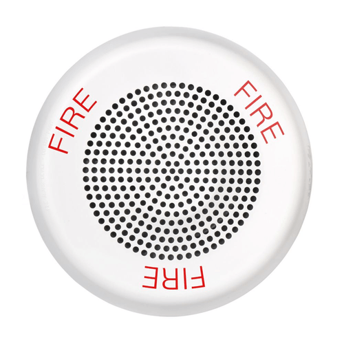 Eaton Wheelock ELFHNWC Eluxa Low Frequency Sounder, Ceiling, White, FIRE, 24V Indoor