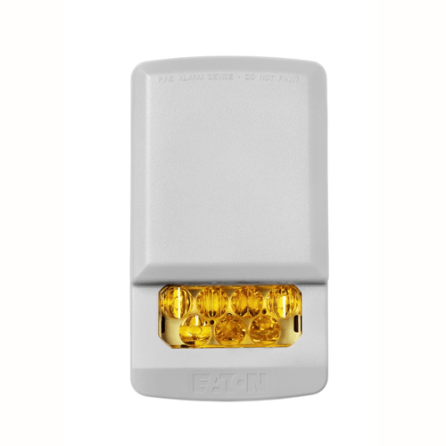 Eaton Wheelock ELSTW-NA Eluxa Strobe, LED, Wall, White, No Lettering, Amber Lens, 24V, Indoor