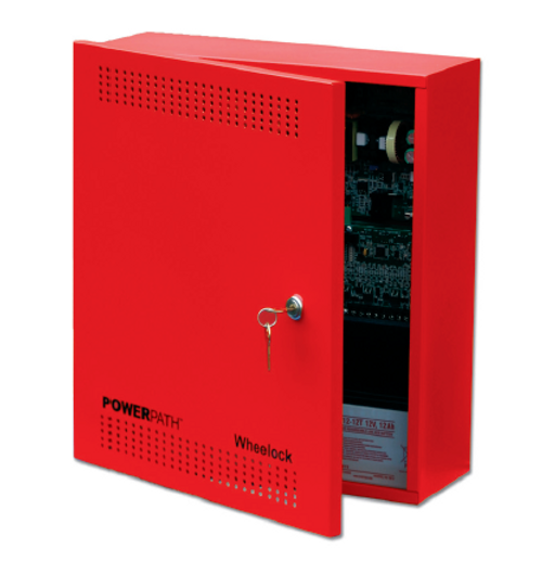 24VDC 8A Fire Filtered/Regulated Power Supply, Red Cabinet