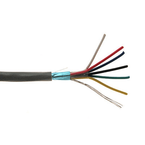 18/6SH-GY-500 6C/18 AWG Stranded Shielded PVC Security Alarm Cable, Gray, 500 FT Box