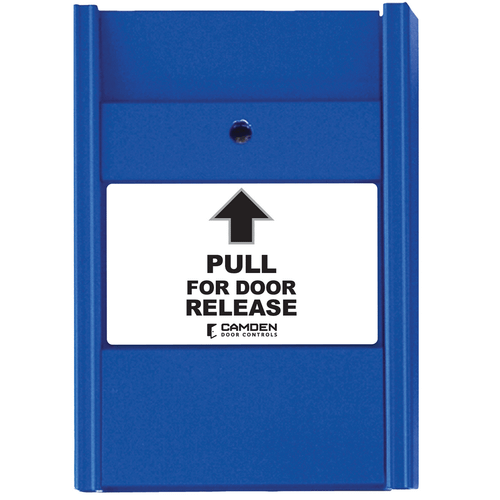 Camden CM-703U Universal Blue Pull Station with 4 Labels, N/C, N/O