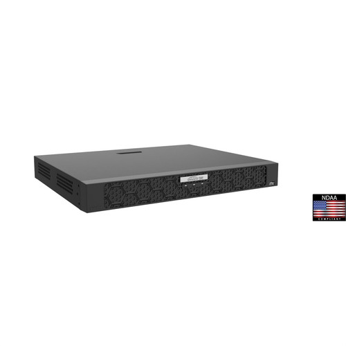 16Ch 4TB IP NVR 16ChPoE 8MP/Ch 4K-HDMI VGA NDAA Bk
