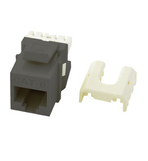 On-Q WP3476GY CAT 6 Quick Connect RJ45 Keystone Insert, Gray