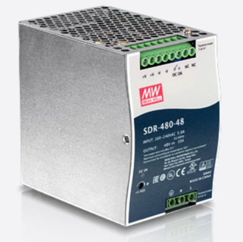 48VDC 480W Power Supply 10A AC to DC Din Rail Cooling NDAA
