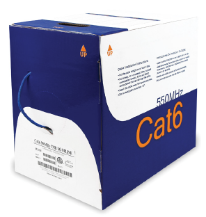 23/8 4PR SO JKT CAT6 Plenum CMP UL 550MHz Rd 1M Box ., 234CAT6CMPRD1BWAV