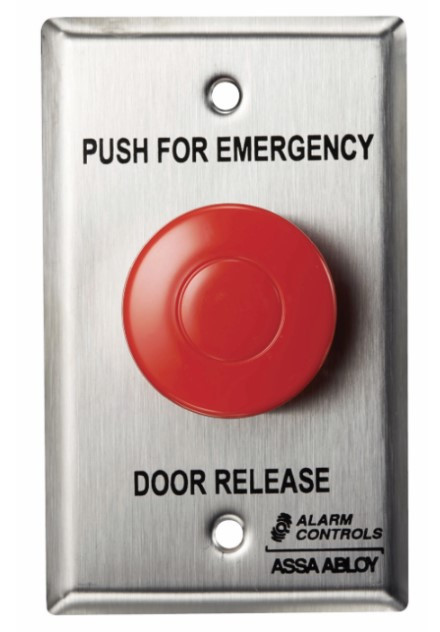 1-Gang Pneumatic RTE Rd Engraved Mushroom Pushbutton