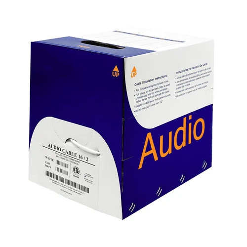 Wavenet AC1602RWH4-500 16 AWG, 2 Conductors (65), Riser, Audio Cable, 500' Reelex II, White