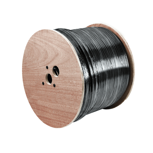Wavenet RG6OSPBK2 RG-6 60% Dual Shield (CCS), Direct Burial Coaxial Cable, 1000' Reel, Black