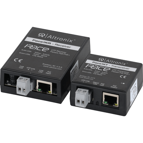 Altronix Pace1KL Long Range Single Pair Media Adapter, 1000m SPE Over Twisted Pair