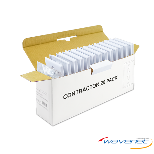 1-Gang 2-Port Std Wallplate Label Windows Wh