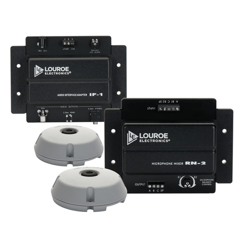 Louroe LE-368 ASK-4 #431 Single Zone Audio Interface with Mixer and 2 A Microphones