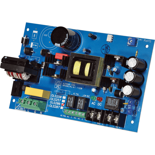 Altronix OLS200 Power Supply Charger, Single Output, 12VDC @ 10A, 115VAC, Board