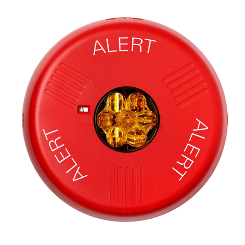 Eluxa LED Strobe, Red, Ceiling, 24V, 15/30/75/110/135/185, Amber Lens (Alert)