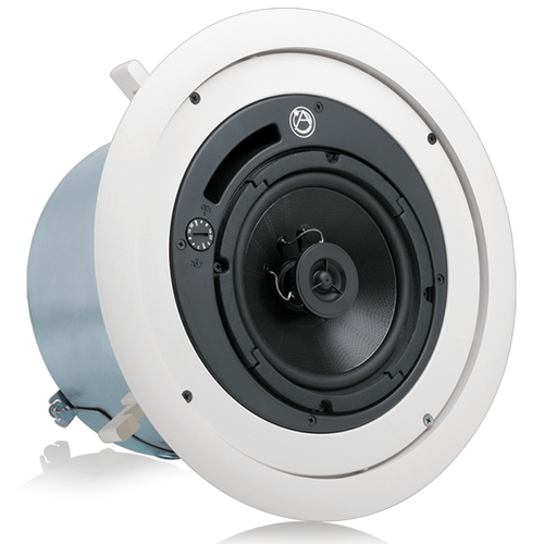 AtlasIED FAP62T 6in Coaxial In-Ceiling Speaker w/32-Watt 70/100V Transformer and Ported Enclosure