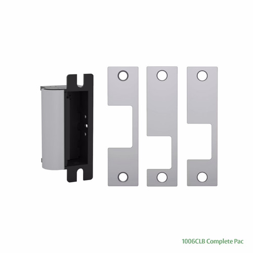 Complete Electric Strike Kit for Latchbolt Lock, Satin Stainless Steel
