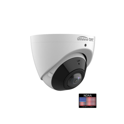 5MP IP OD Turret,180° Panoramic Lens, 66' IR, PoE12V, AI, TDN, WDR, Mic, NDAA, White