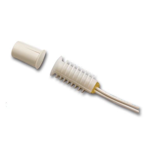 GRI 2120-12 Recessed 3/8 Magnet Contact with Leads, Closed Loop, Ribbed, Brown
