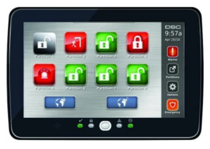 DSC HS2TCHPROBLK PowerSeries Pro Hardwired Touchscreen Keypad 7" with Prox Support, Black