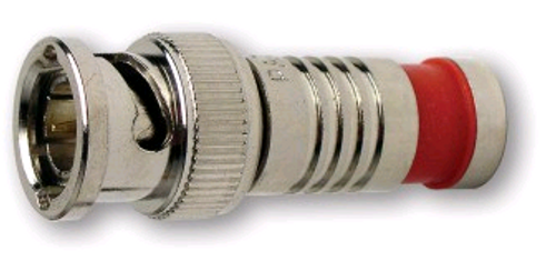 BNC Connector, Male,75Ohm, RG59 Compression, Nickel, 25-Pack