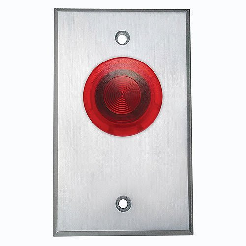 Illuminated Red Mushroom Button, Push/Pull, N/O, N/C, Stainless Face Plate