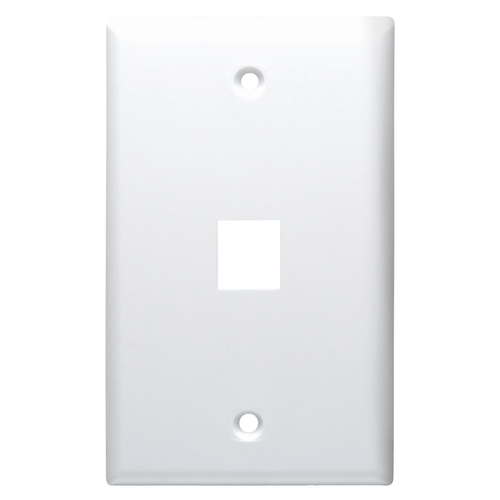 DataComm 20-3001-UWH Keystone Plate 1 Port UL, Ultra White