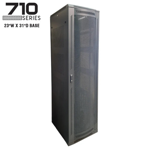7' 45 Rms 19" X32"  Black 710 Series, Knockdown