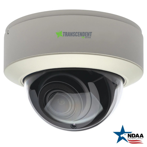 8MP IP OD Vandal Dom 2.8-12mm Mtr 165' IR TDN WDR Analytics Mic SD P12