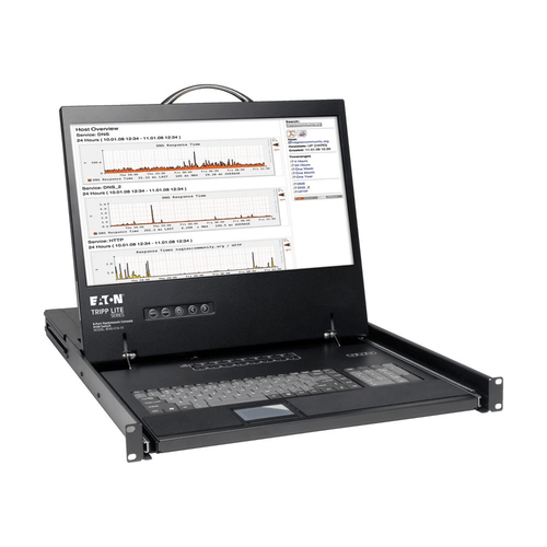 Eaton B040-008-19 NetController 8-Port 1U Rack-Mount Console KVM Switch with 19-in. LCD, TAA