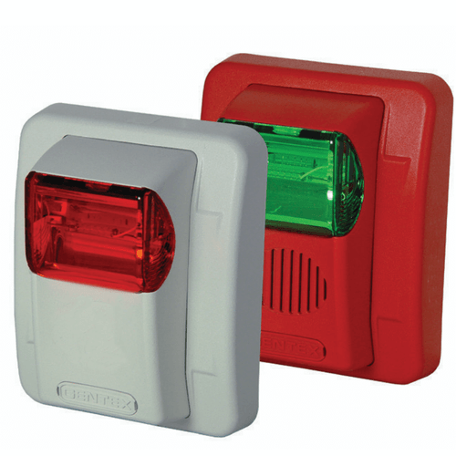 Potter CHS-24RW CHS Series Colored Lens Strobe, Selectable Candela, Red Lens, Off-White, 4890127