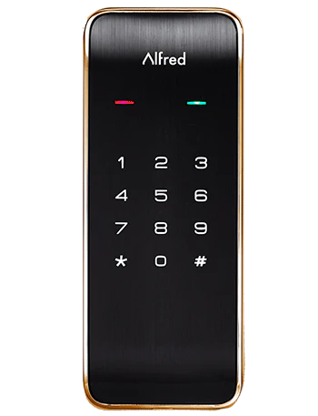 Alfred DB2-GL Smart Lock Deadbolt Touchscreen Keyless with Bluetooth and Pincode, Gold