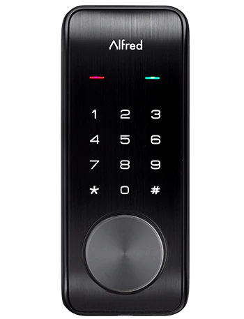 Alfred DB2-B-BL Smart Lock Deadbolt Touchscreen Keyed with Bluetooth and Pincode, Black