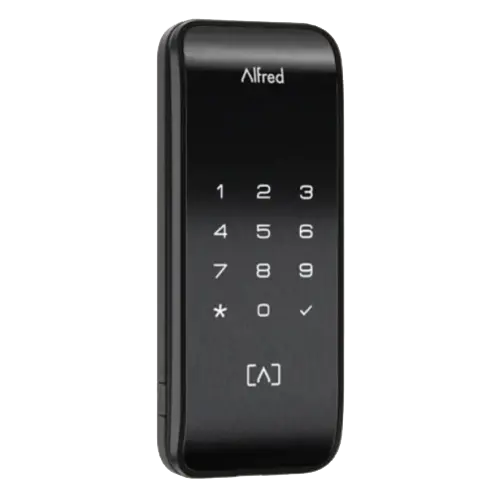Alfred ML2-LB-BL KIT Mortise Lock with Bluetooth, RFID, Lockset, Lever, Cylinder, Black