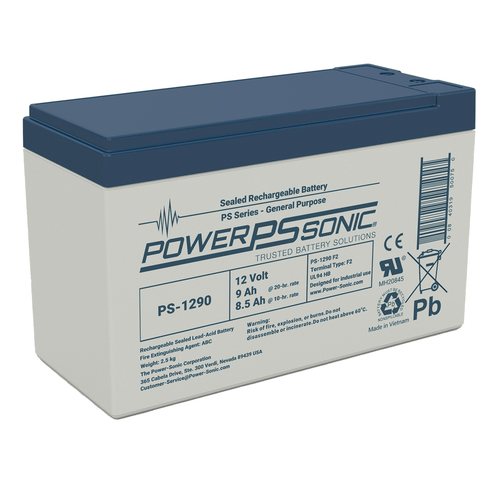 Power Sonic PS-1290 NB1 12V 9Ah, Sealed Lead Acid Battery