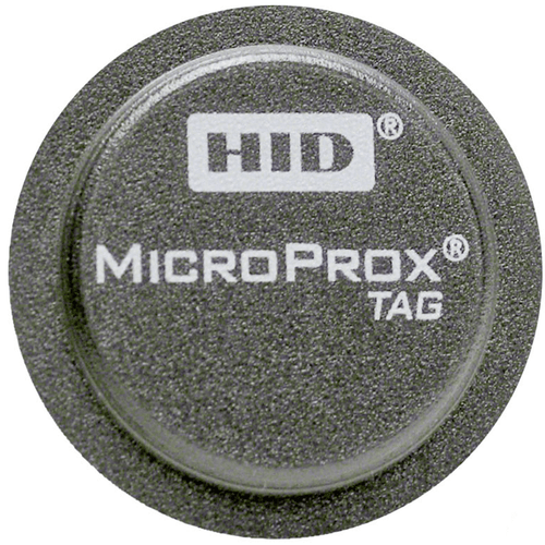 HID 1391LSSMN MicroProx Tag, 125 kHz, Adhesive, Programmed, Matching Numbers, HID Logo, Gray
