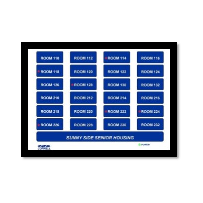 Cornell A-4448-1 Call System Annunciator Easy Label Series from 4 to 48 Zones