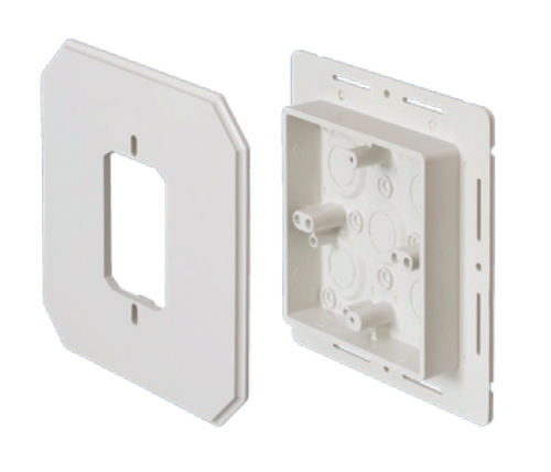 Vinyl Siding Fixture/Receptacle Mounting Kit Flanged Wh