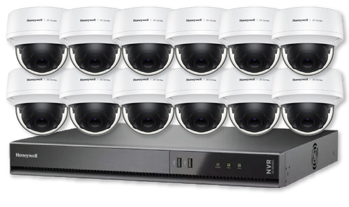 Honeywell HKCNV160204CE5R312 16 Ch CNV NVR with 4TB HDD + (12) 5MP Ball Cameras