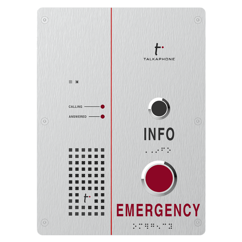 Talkaphone VOIP-500EL IP Call Station, Outdoor, Hands-Free, Emergency Button/Signage