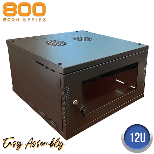 Quest Manufacturing WM8019-12-02K Knockdown Wall Enclosure, 800 Series, 12U