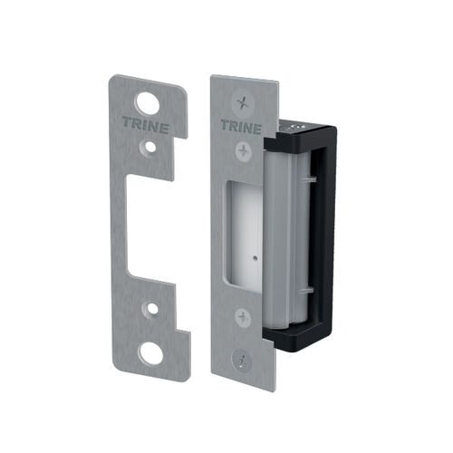 Trine 4300CC-32D Electric Strike Kit with Two Faceplates, Satin Stainless Steel