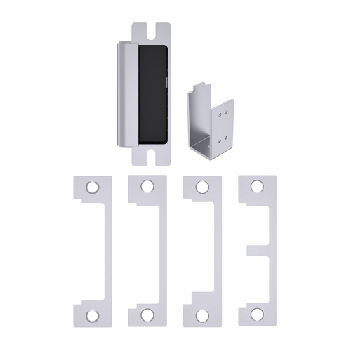 HES 1600 Series Electric Strike For Deadbolt Locks w/1Db Faceplate Kit, Satin Stainless Steel