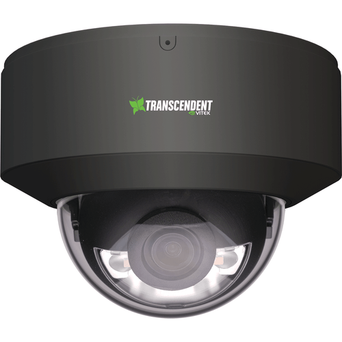 Vitek VTD-TND8FEAB-2 Transcendent 8MP (4K) Fixed Lens IP Dome Camera with Knight Guard, Charcoal