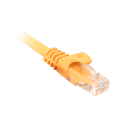 Quest Technology NPC-6515 CAT6 UTP 550 Mhz Snagless Molded Patch Cord, 15 Ft, Yellow