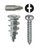 #6 Zinc Alloy Walldriller Anchor Kit w/ PanHead Cmbo Dr scws