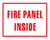 8 X 11 SIGN - "FIRE PANEL INSIDE" TEXT