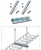 Wire Mesh Cable Tray 6" Ceil Hanging Bar Kit w/ 2 3FT Rods Z