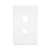 1-Gang 2-Port Std Wallplate UL Wh