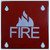 FP4 FIRE PLATE 4" SQ RED/FIRE ADDRESS LA